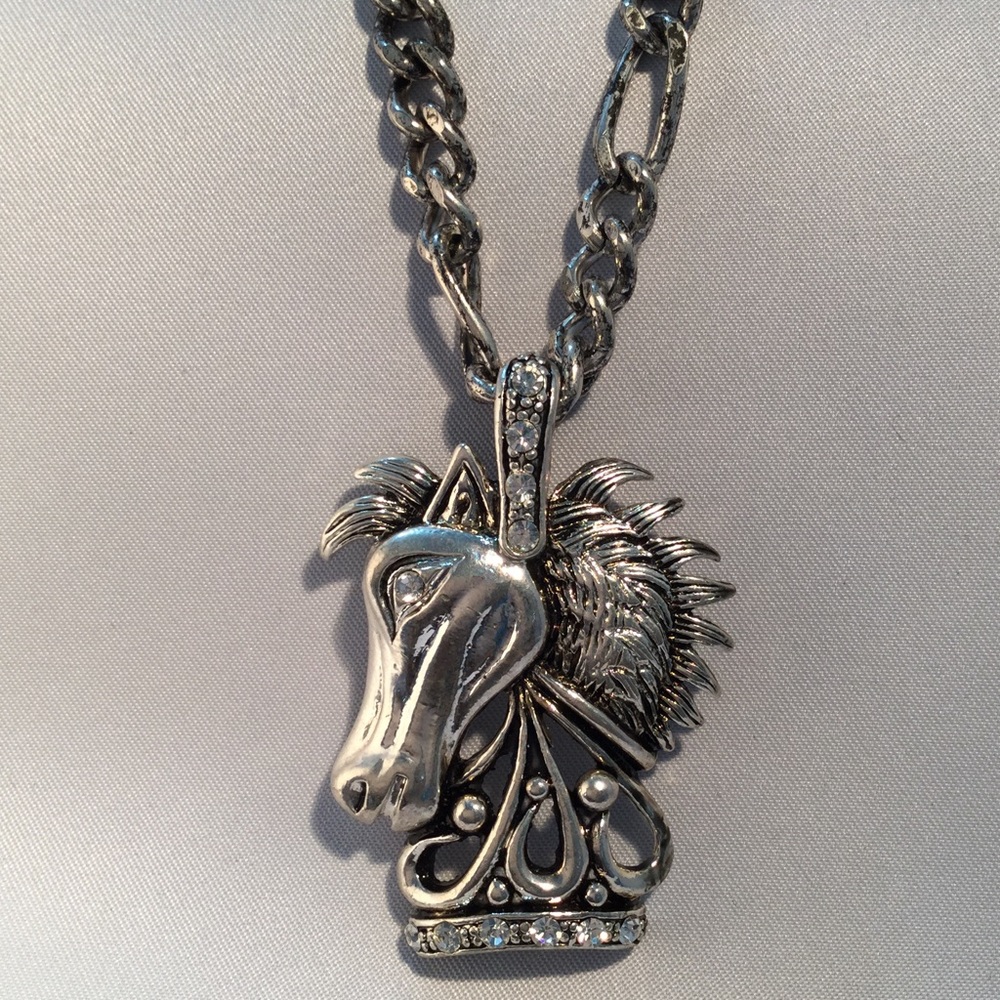 Crystallized Horse Necklace